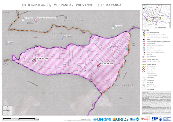 Microplanning: Kimpulande, Panda, Likasi, Haut-Katanga, COD (2025)