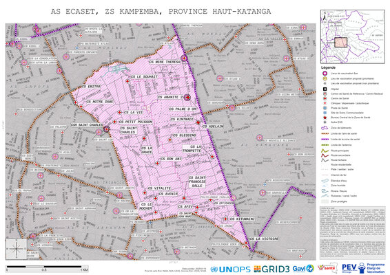 Microplanning: Ecaset, Kampemba, Lubumbashi, Haut-Katanga, COD (2025)