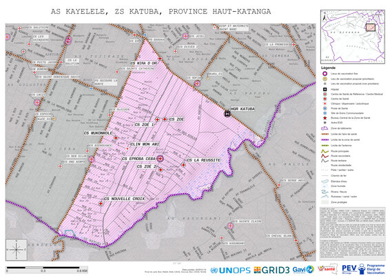 Microplanning: Kayelele, Katuba, Lubumbashi, Haut-Katanga, COD (2025)