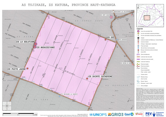 Microplanning: Tujikaze, Katuba, Lubumbashi, Haut-Katanga, COD (2025)