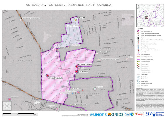 Microplanning: Kasapa, Kowe, Lubumbashi, Haut-Katanga, COD (2025)