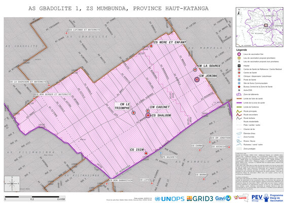 Microplanning: Gbadolite-1, Mumbunda, Lubumbashi, Haut-Katanga, COD (2025)