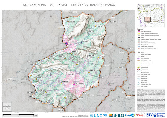Microplanning: Kakonona, Pweto, Lubumbashi, Haut-Katanga, COD (2025)