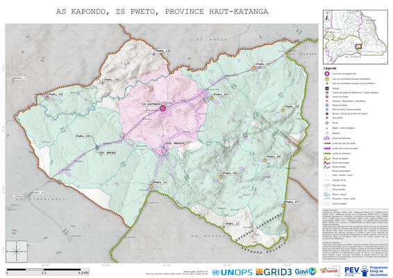 Microplanning: Kapondo, Pweto, Lubumbashi, Haut-Katanga, COD (2025)
