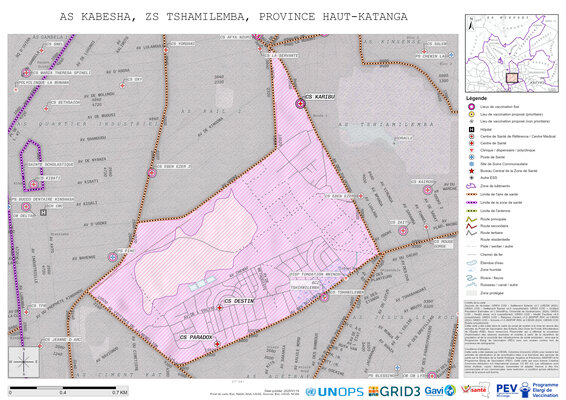 Microplanning: Kabesha, Tshamilemba, Lubumbashi, Haut-Katanga, COD (2025)