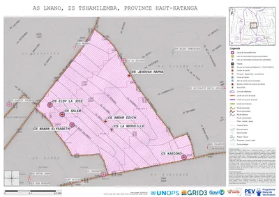 Microplanning: Lwano, Tshamilemba, Lubumbashi, Haut-Katanga, COD (2025)