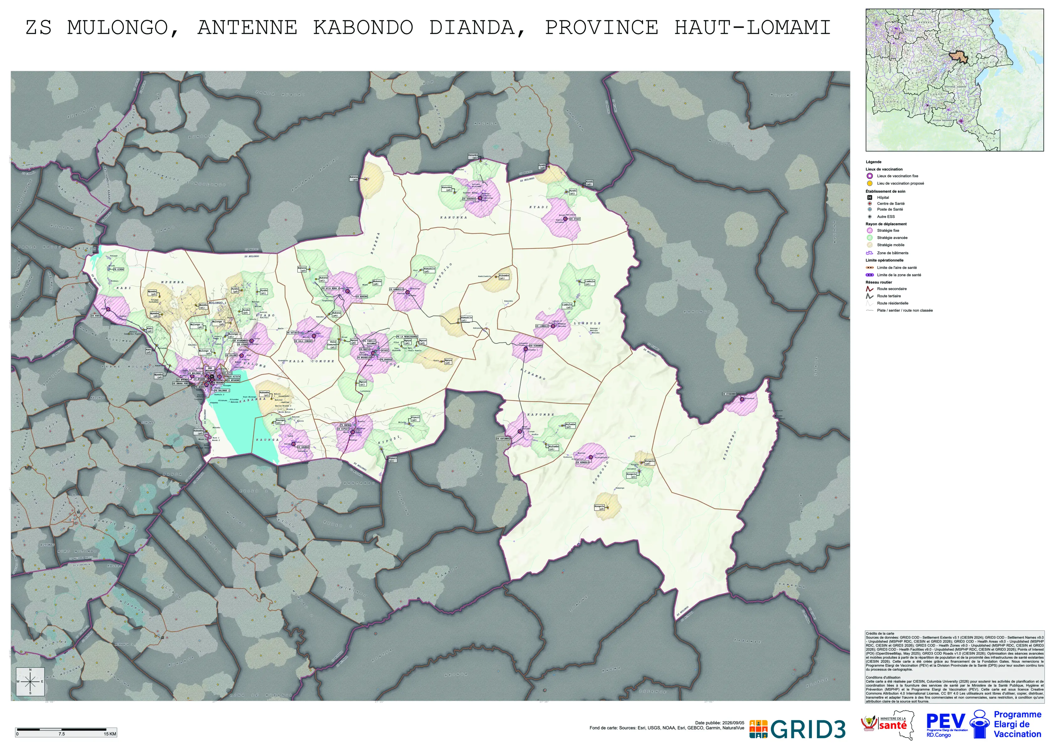 Microplanning: Mulongo, Kabondo-Dianda, Haut-Lomami, COD (2026)