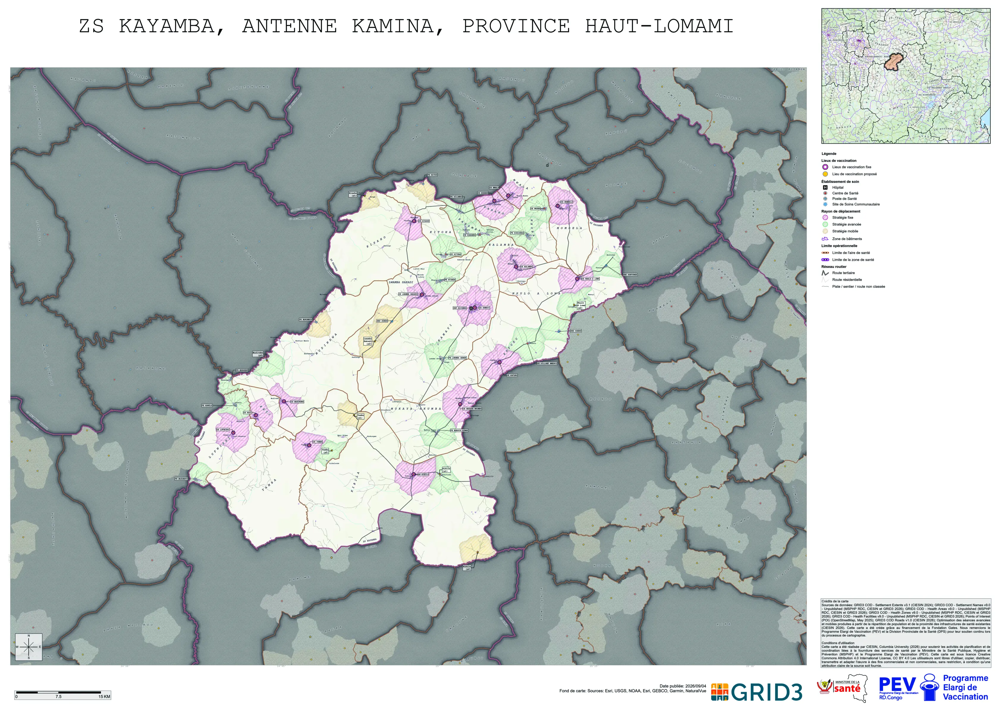 Microplanning: Kayamba, Kamina, Haut-Lomami, COD (2026)