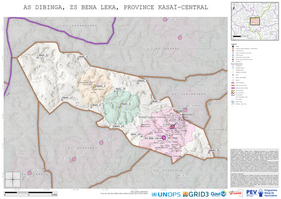 Microplanning: Dibinga, Bena-Leka, Kananga, Kasai-Central, COD (2025)