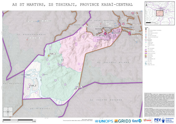 Microplanning: St-Martyrs, Tshikaji, Kananga, Kasai-Central, COD (2025)