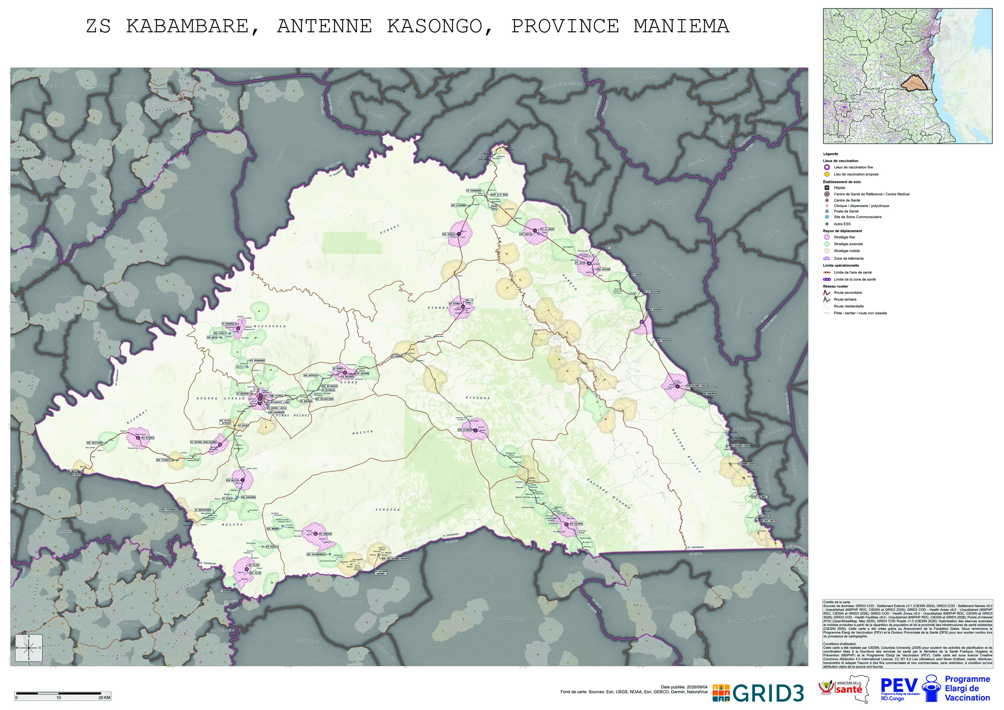 Microplanning: Kabambare, Kasongo, Maniema, COD (2026)