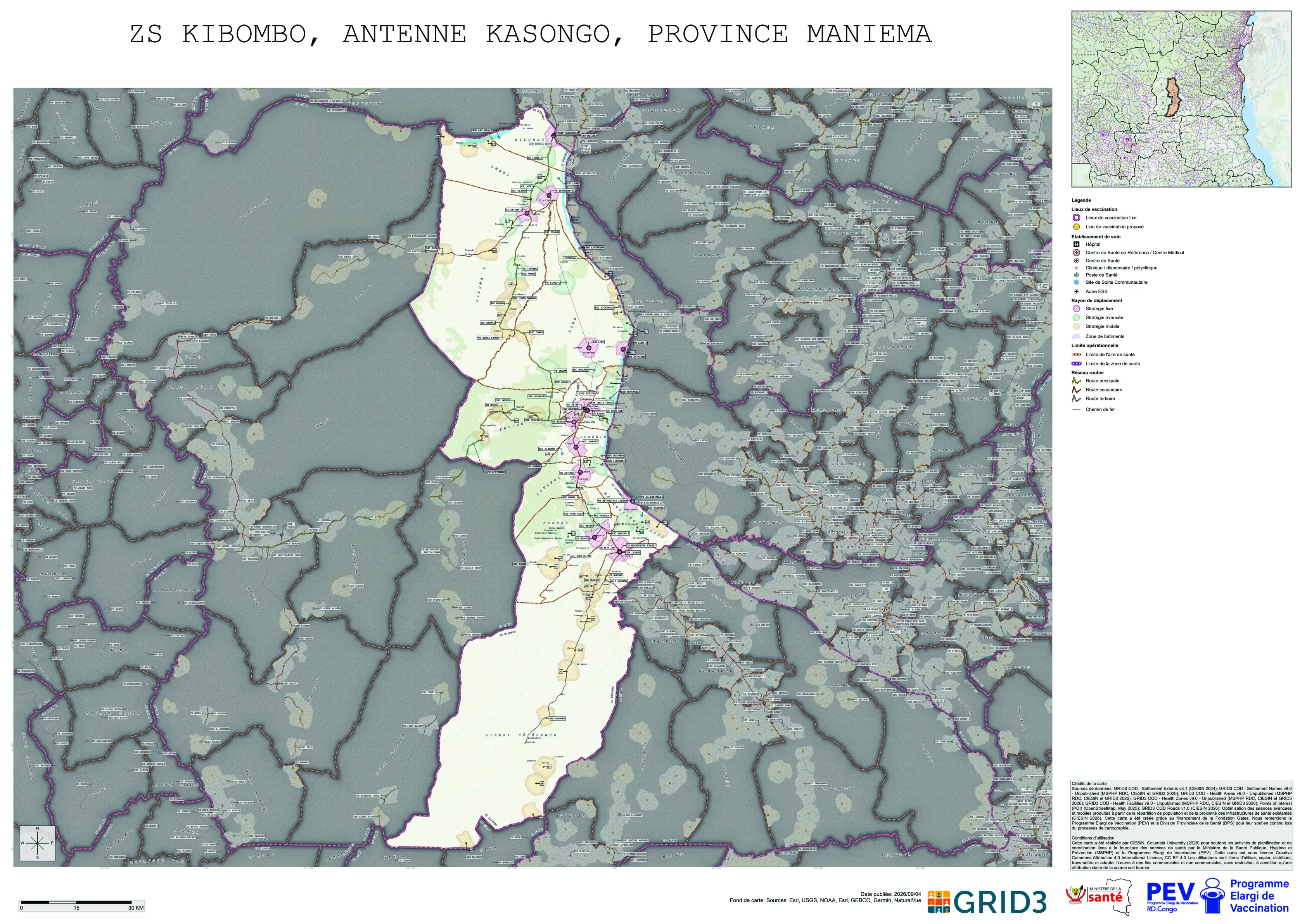 Microplanning: Kibombo, Kasongo, Maniema, COD (2026)