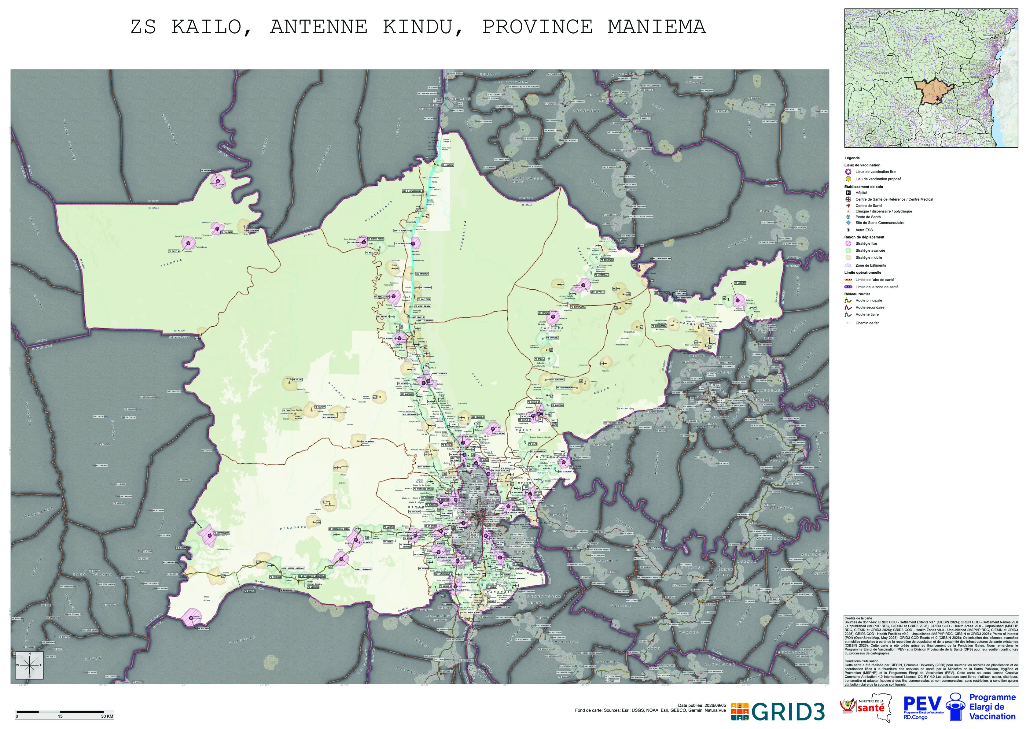 Microplanning: Kailo, Kindu, Maniema, COD (2026)