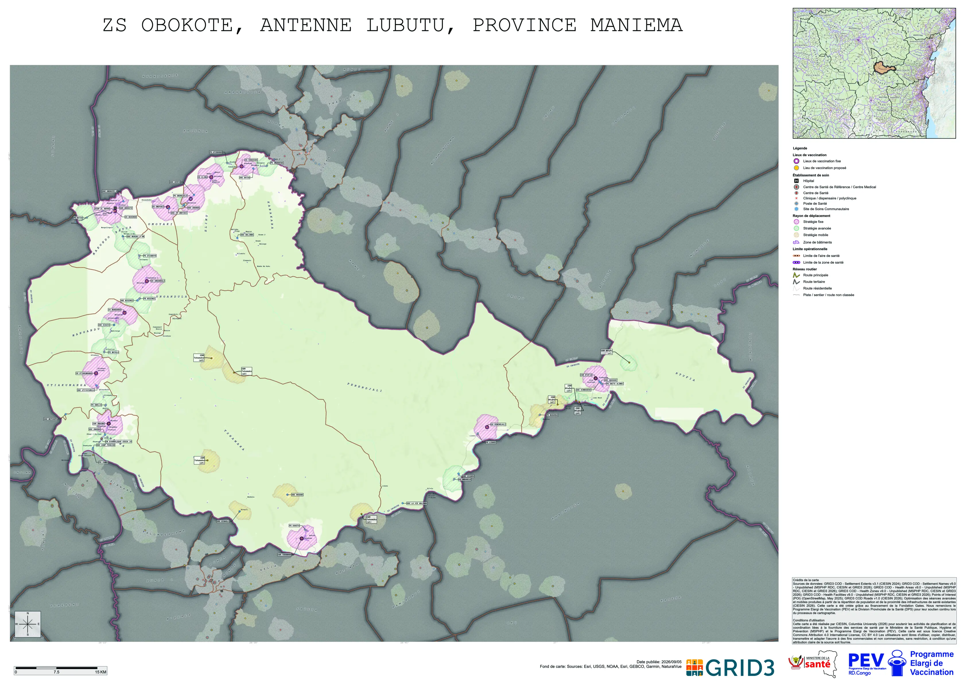 Microplanning: Obokote, Lubutu, Maniema, COD (2026)