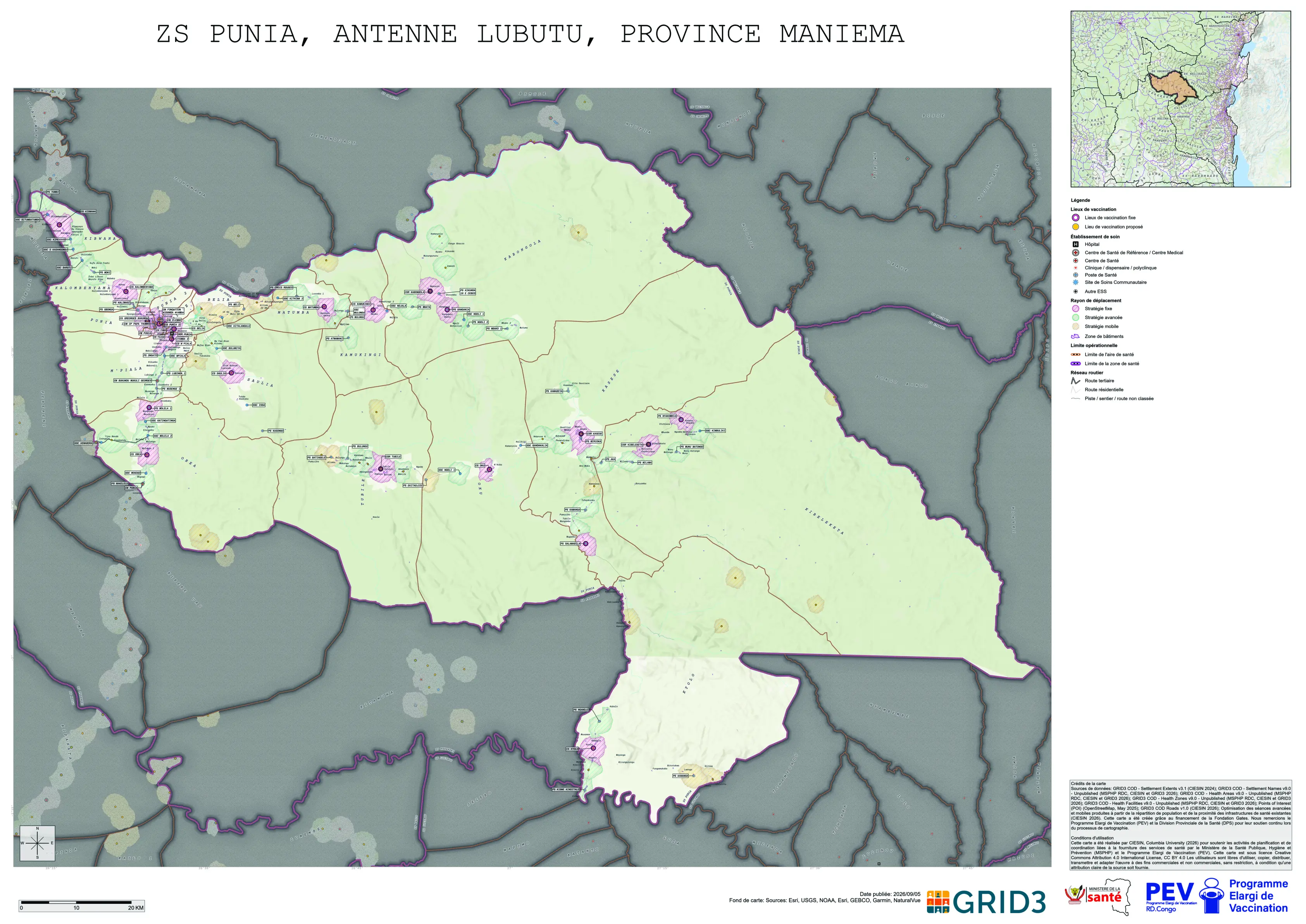 Microplanning: Punia, Lubutu, Maniema, COD (2026)