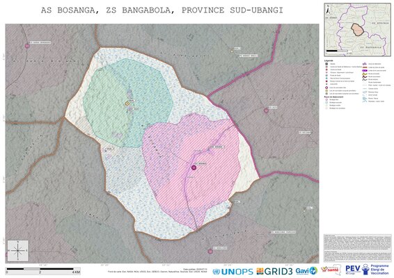 Microplanning: Bosanga, Bangabola, Gemena, Sud-Ubangi, COD (2025)