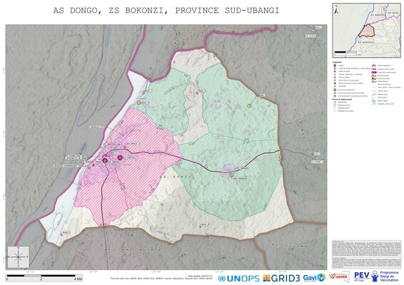 Microplanning: Dongo, Bokonzi, Gemena, Sud-Ubangi, COD (2025)
