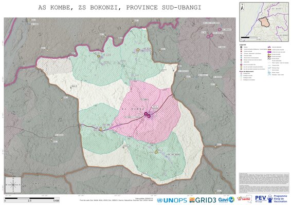 Microplanning: Kombe, Bokonzi, Gemena, Sud-Ubangi, COD (2025)