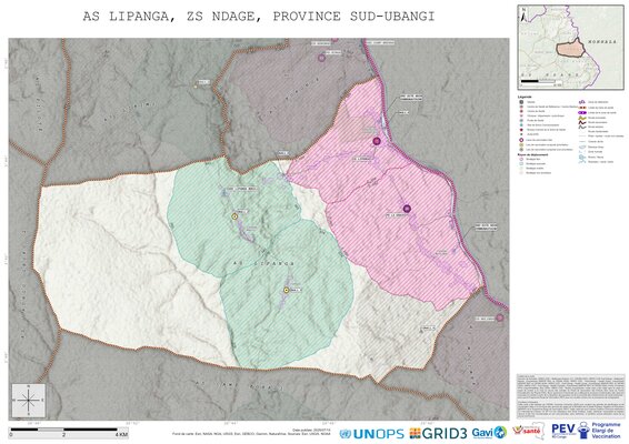 Microplanning: Lipanga, Ndage, Gemena, Sud-Ubangi, COD (2025)